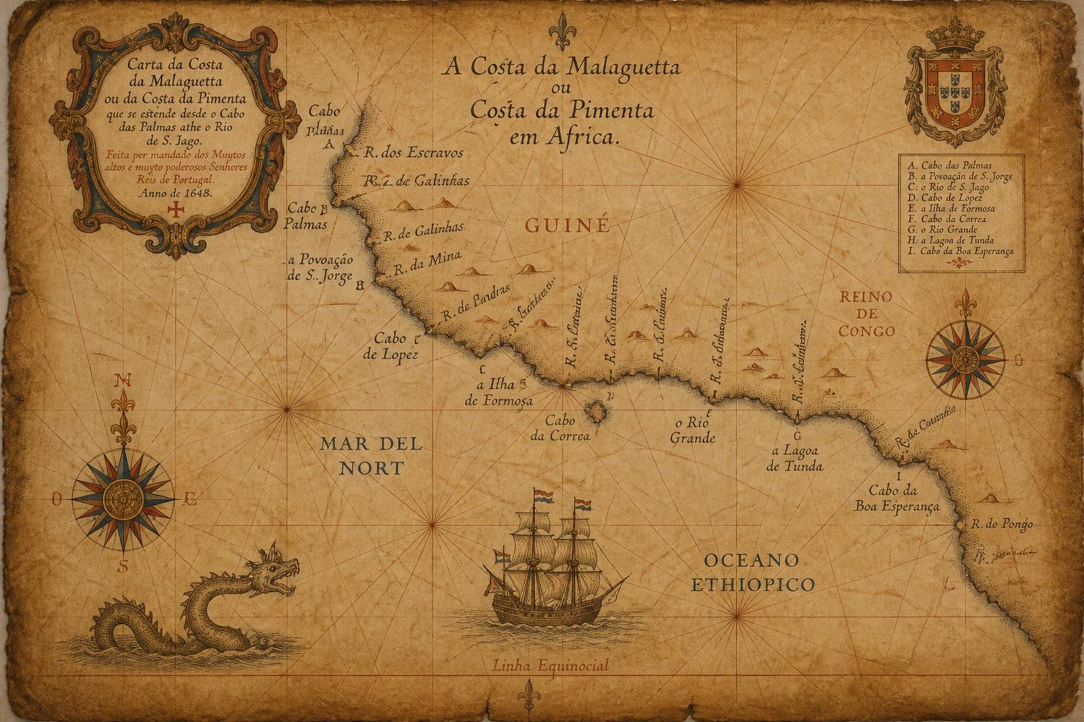 The Malaguetta or Pepper Coast as charted by European mariners, 1460–1700