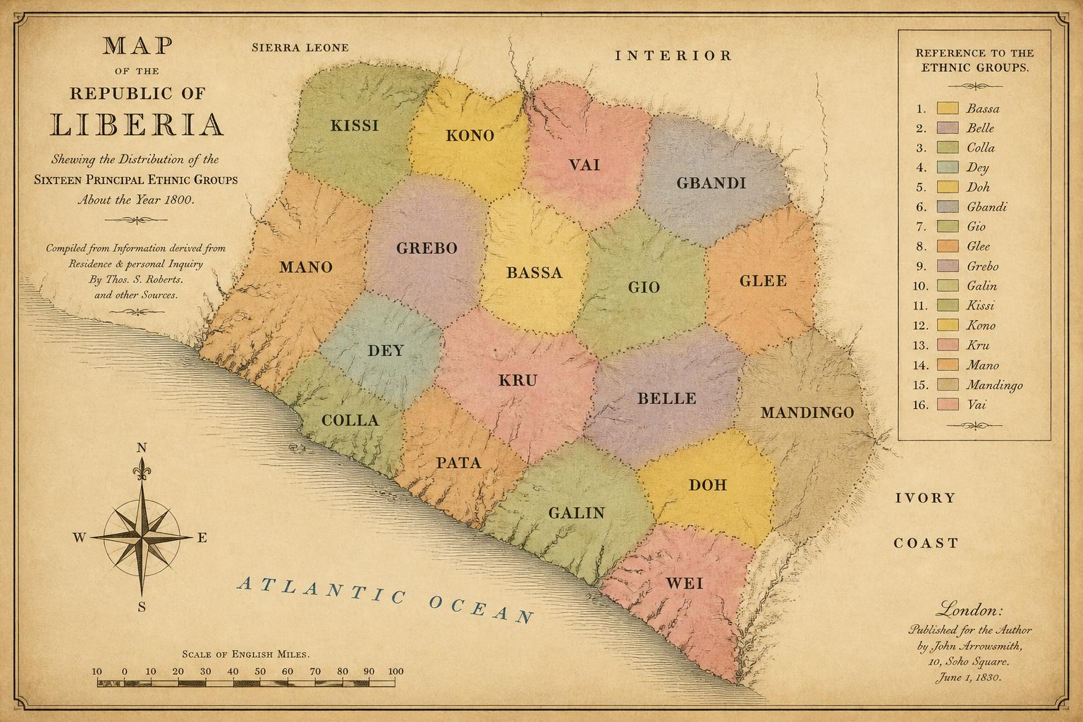 Map 7. Ethnic distribution, approximately 1800