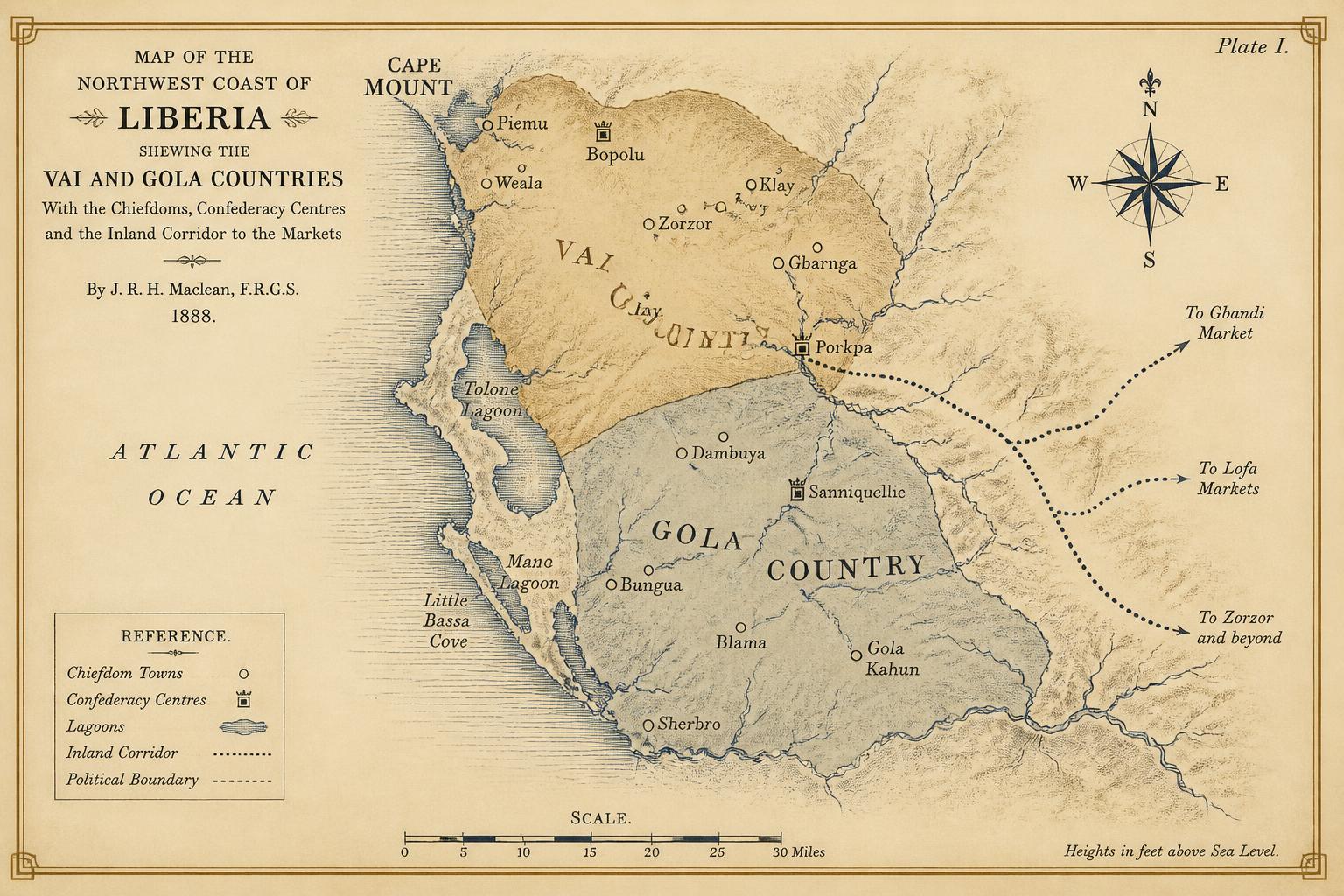 Map 8. Vai and Gola political zones of the northwest coast