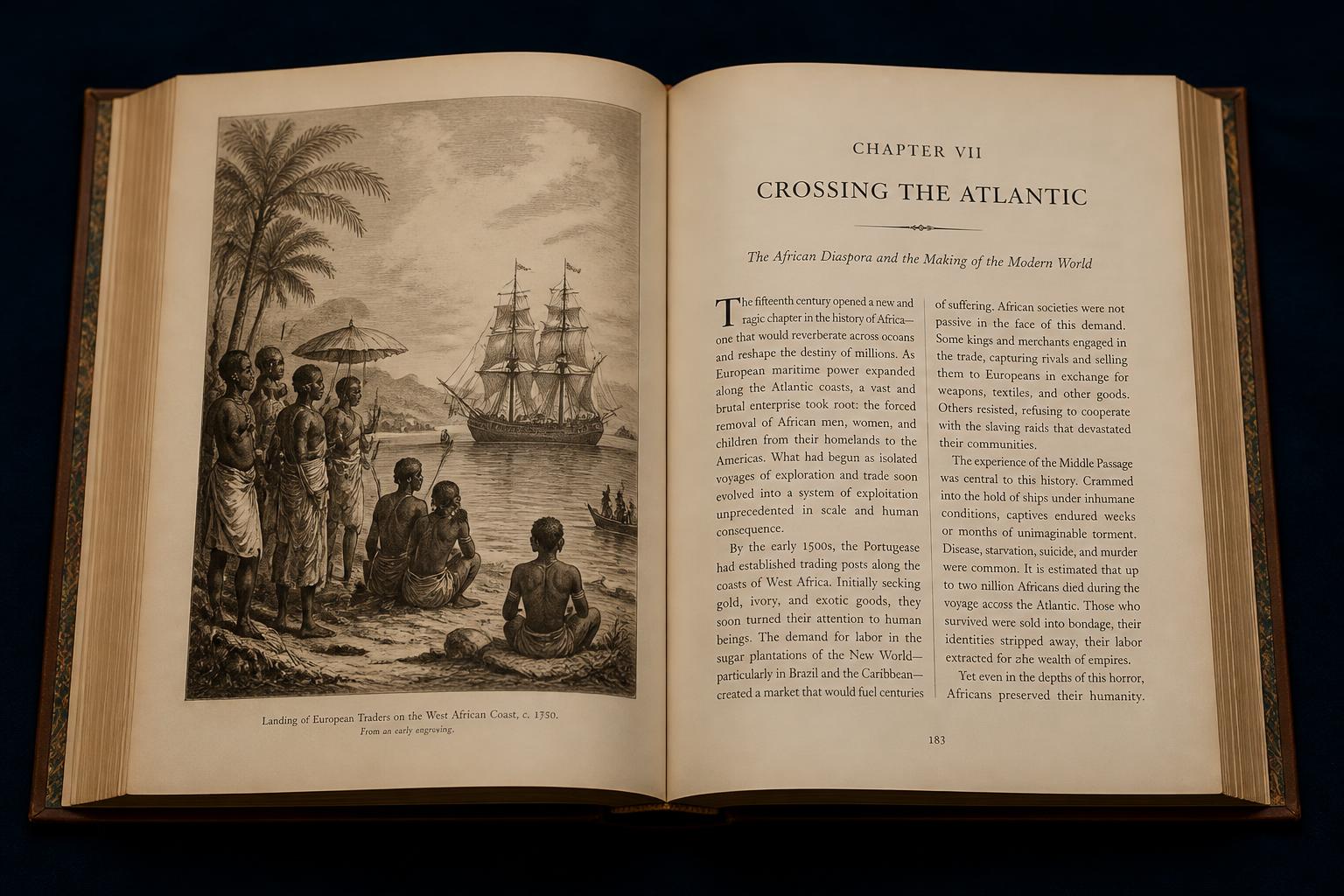 An open illustrated volume of Liberian history